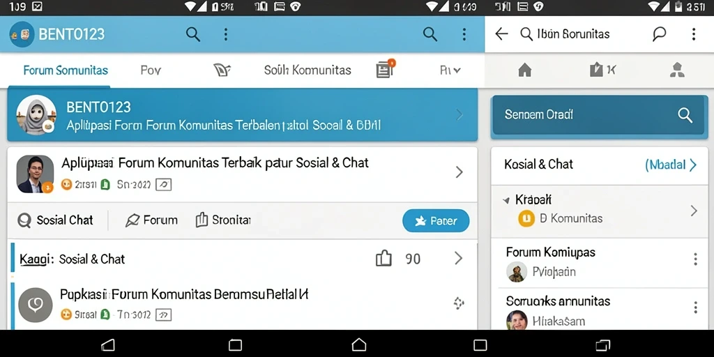 Antarmuka BENTO123 yang interaktif dan mudah digunakan untuk Forum Komunitas.
