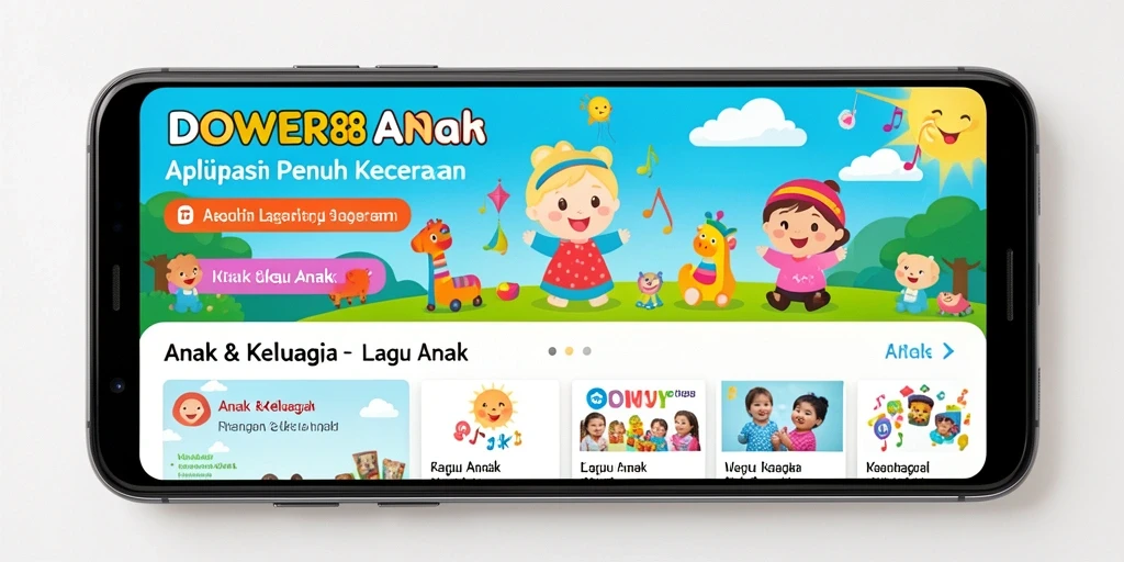 Antarmuka DOWER88 yang ceria dan fungsional untuk anak-anak.