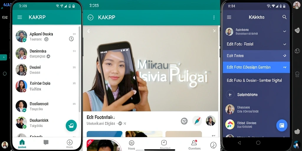 Screenshot utama KAKRP menunjukkan antarmuka pengeditan yang menarik dan fungsional.