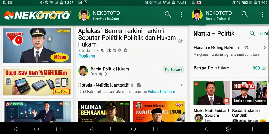 Tampilan antarmuka aplikasi NEKOTOTO yang modern dan informatif.