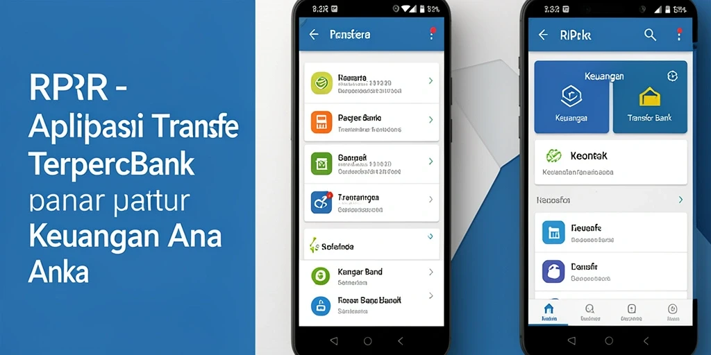 Antarmuka aplikasi RPRR yang sederhana dan fungsional untuk Transfer Bank.
