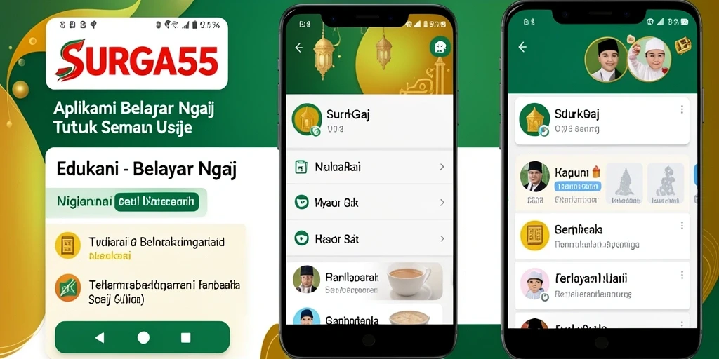 Tampilan intuitif dan fitur interaktif dalam aplikasi Belajar Ngaji.