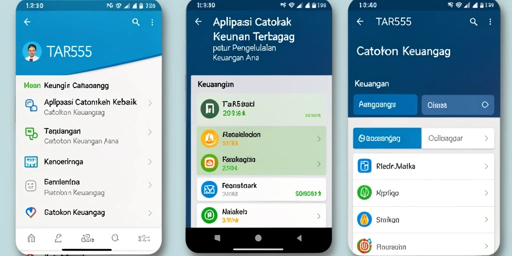 Antarmuka TAR555 yang memudahkan pengelolaan Catatan Keuangan.